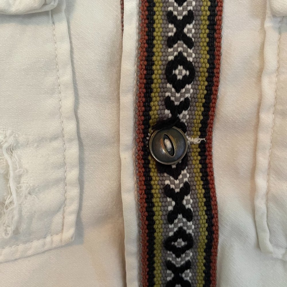 Free People Distressed Button Down - image 4